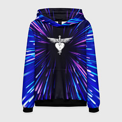 Толстовка-худи мужская Bon Jovi neon energy, цвет: 3D-черный