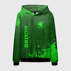 Мужская толстовка Skoda - green gradient вертикально