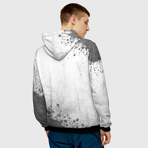 Мужская толстовка Manchester City - white gradient вертикально / 3D-Черный – фото 4