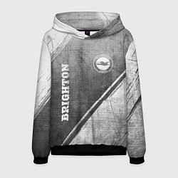 Толстовка-худи мужская Brighton - grey gradient вертикально, цвет: 3D-черный