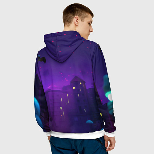 Мужская толстовка Бэтмен объемная модель / 3D-Белый – фото 4