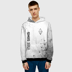 Толстовка-худи мужская The Sims - white gradient вертикально, цвет: 3D-черный — фото 2