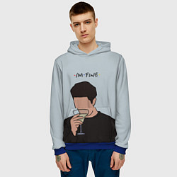 Толстовка-худи мужская Ross - im fine, цвет: 3D-синий — фото 2