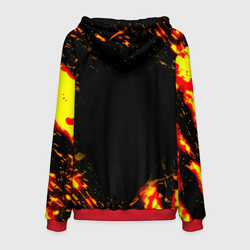 Мужская толстовка BMW огненные краски / 3D-Красный – фото 2
