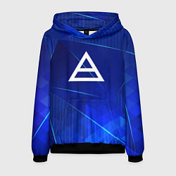 Толстовка-худи мужская Thirty Seconds to Mars blue poly, цвет: 3D-черный