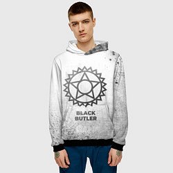 Толстовка-худи мужская Black Butler - white gradient, цвет: 3D-черный — фото 2