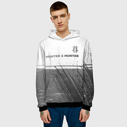 Толстовка-худи мужская Hunter x Hunter - white gradient посередине, цвет: 3D-черный — фото 2