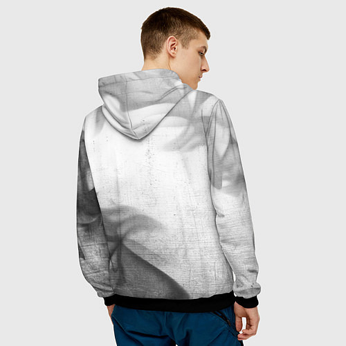 Мужская толстовка PUBG - white gradient вертикально / 3D-Черный – фото 4