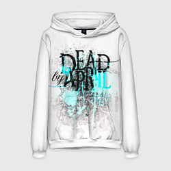 Толстовка-худи мужская Dead by april краски, цвет: 3D-белый