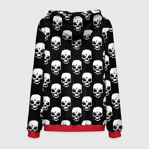 Мужская толстовка AC DC rock skull / 3D-Красный – фото 2