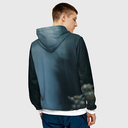 Мужская толстовка Солдат волк / 3D-Белый – фото 4