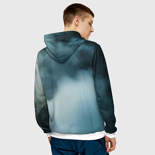 Мужская толстовка Волк солдат / 3D-Белый – фото 4