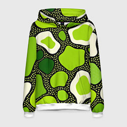 Мужская толстовка Зеленая абстракция с кругами