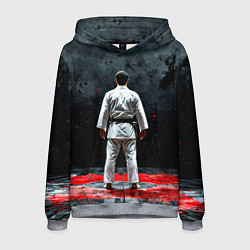 Мужская толстовка Айкидоист на черном