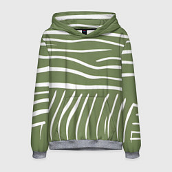 Мужская толстовка Полоски зеленой зебры