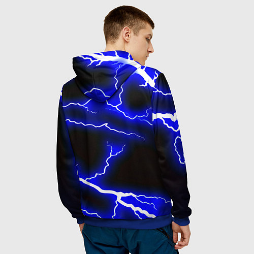 Мужская толстовка Sonic storm electro / 3D-Синий – фото 4