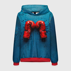 Мужская толстовка Бойцовские перчатки на синем