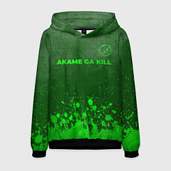 Мужская толстовка Akame ga Kill - green gradient посередине