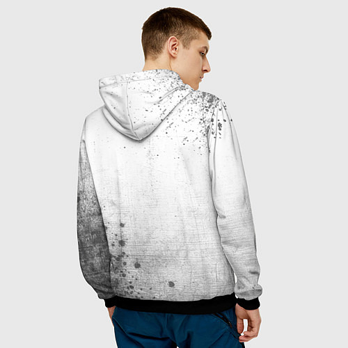 Мужская толстовка PSG - white gradient вертикально / 3D-Черный – фото 4