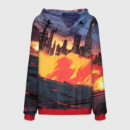 Мужская толстовка BMW огненная дорога / 3D-Красный – фото 2