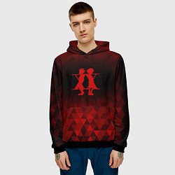 Толстовка-худи мужская Hunter x Hunter red poly, цвет: 3D-черный — фото 2