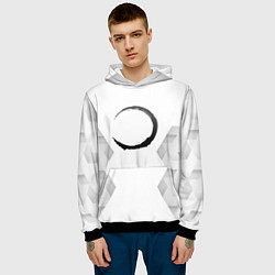 Толстовка-худи мужская Demon Slayer white poly, цвет: 3D-черный — фото 2