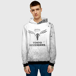 Толстовка-худи мужская Tokyo Revengers - white gradient, цвет: 3D-черный — фото 2