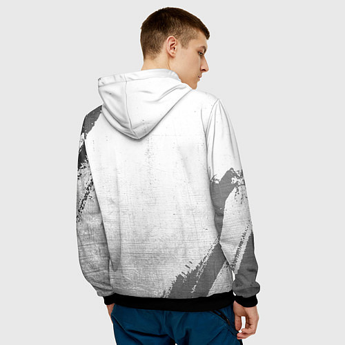 Мужская толстовка Mitsubishi - white gradient / 3D-Черный – фото 4