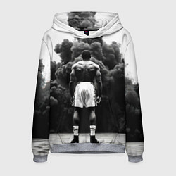 Мужская толстовка Мухаммед Али в черном дыму