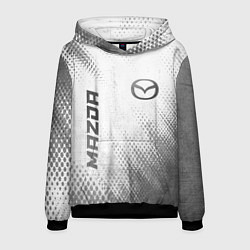 Толстовка-худи мужская Mazda - white gradient вертикально, цвет: 3D-черный