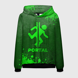 Мужская толстовка Portal - green gradient