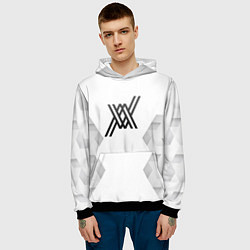 Толстовка-худи мужская Darling in the FranXX white poly, цвет: 3D-черный — фото 2