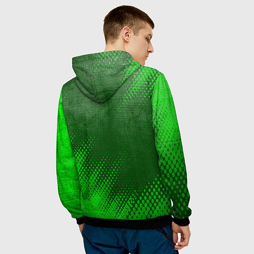 Мужская толстовка Haval - green gradient вертикально / 3D-Черный – фото 4