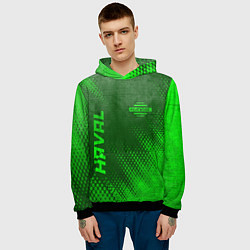 Толстовка-худи мужская Haval - green gradient вертикально, цвет: 3D-черный — фото 2