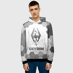 Толстовка-худи мужская Skyrim - white gradient, цвет: 3D-черный — фото 2
