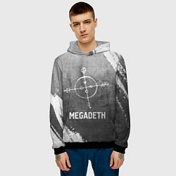 Толстовка-худи мужская Megadeth - grey gradient, цвет: 3D-черный — фото 2