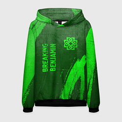 Мужская толстовка Breaking Benjamin - green gradient вертикально