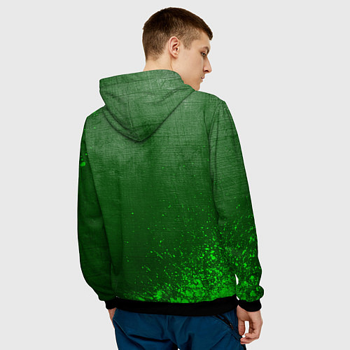 Мужская толстовка Twenty One Pilots - green gradient / 3D-Черный – фото 4
