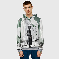 Толстовка-худи мужская Человек в капюшоне, цвет: 3D-меланж — фото 2