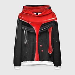 Мужская толстовка Красная и черная краска текстура