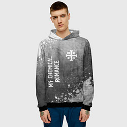 Толстовка-худи мужская My Chemical Romance - grey gradient вертикально, цвет: 3D-черный — фото 2