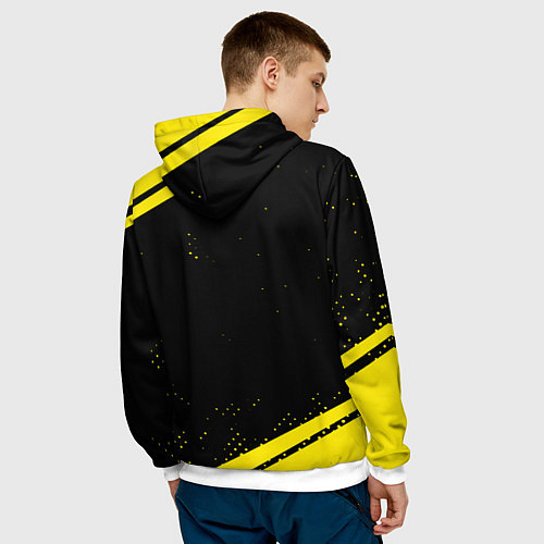 Мужская толстовка Borussia полосы / 3D-Белый – фото 4