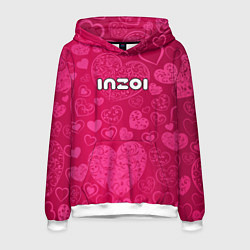 Мужская толстовка Inzoi лого на розовых сердечках