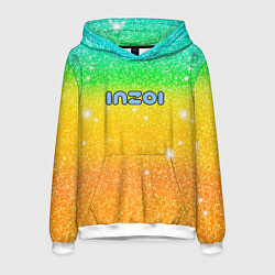Мужская толстовка Inzoi зелено-желтый фон