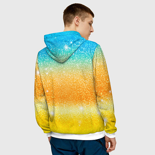 Мужская толстовка Inzoi лого и блестки / 3D-Белый – фото 4