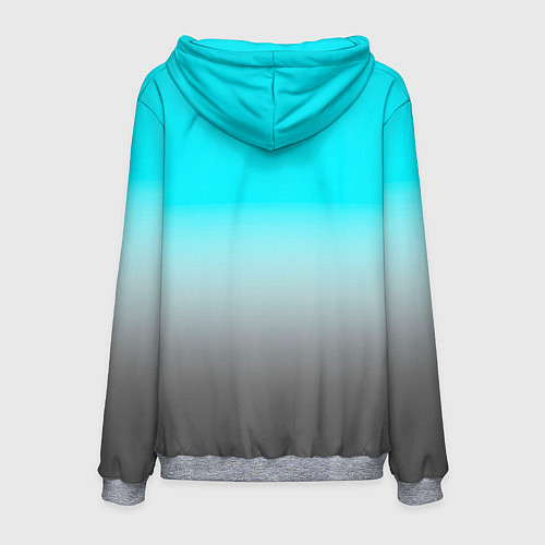 Мужская толстовка Серо-голубой светлый градиент / 3D-Меланж – фото 2