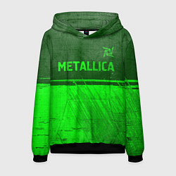 Толстовка-худи мужская Metallica - green gradient посередине, цвет: 3D-черный