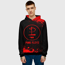 Толстовка-худи мужская Pink Floyd - red gradient, цвет: 3D-черный — фото 2