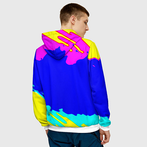 Мужская толстовка Monster energy краски цветные / 3D-Белый – фото 4
