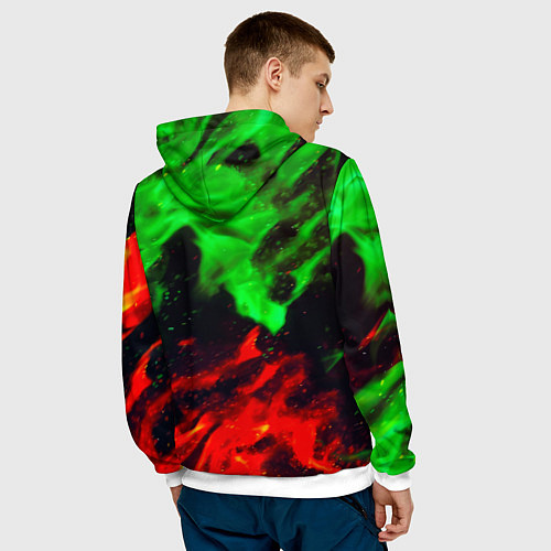 Мужская толстовка Monster energy огонь лого / 3D-Белый – фото 4